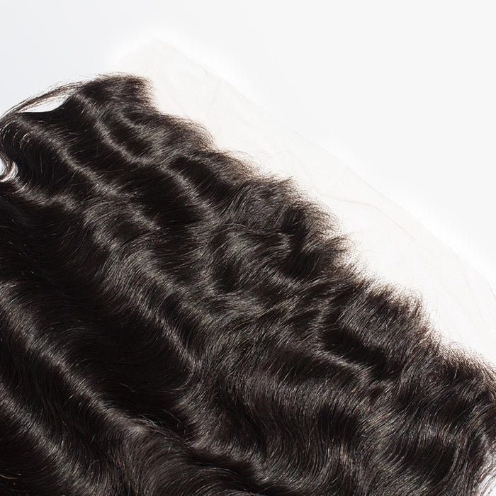 Luxe Tresses 14-20 Inch “13x4” Body Wavy Free Parted Frontal #1B Natural Black